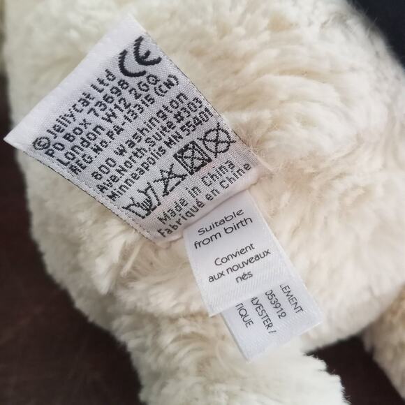 JELLYCAT Bashful Puppy Black White Spots Stuffed Plush Dog 12" Floppy Soft - Picture 3 of 6